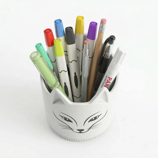 Colria Minimalist Fox Ceramic Pen Holder
