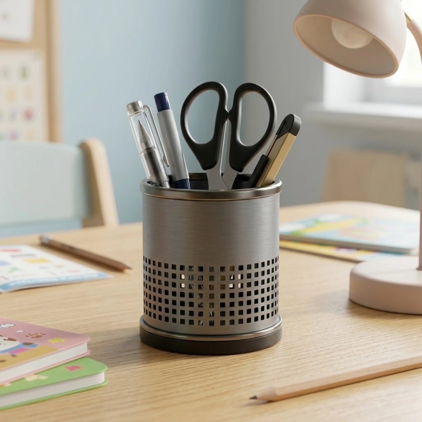 Colria Metal Mesh Pen Holder Cup