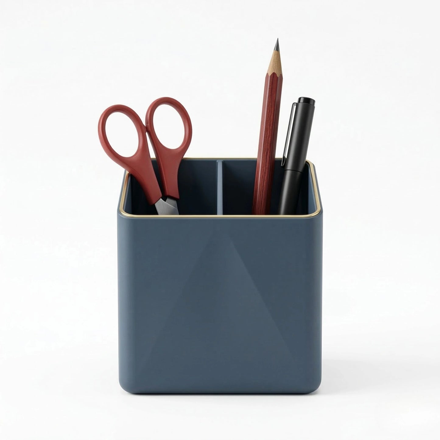 Colria Dual-Compartment Geometric Pen Holder